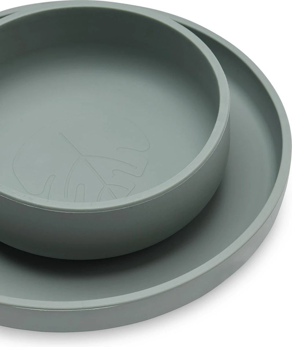 Jollein Kinderserviesset Siliconen 4-delig - Ash Green 16 Jollein Kinderserviesset Siliconen 4-delig - Ash Green - Afbeelding 14