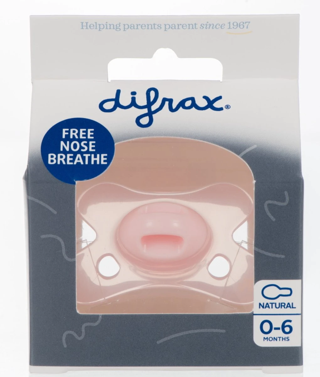 Difrax Fopspeen - Natural & Pure - 0/6 Maanden - Bubble Gum 4 Difrax Fopspeen - Natural & Pure - 0/6 Maanden - Bubble Gum - Afbeelding 2
