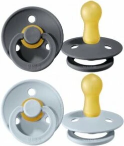 BiBS - Colour Collection - Stage 3 Fopspeen - 18+ Maanden - 2 Stuks - Iron / Baby Blue