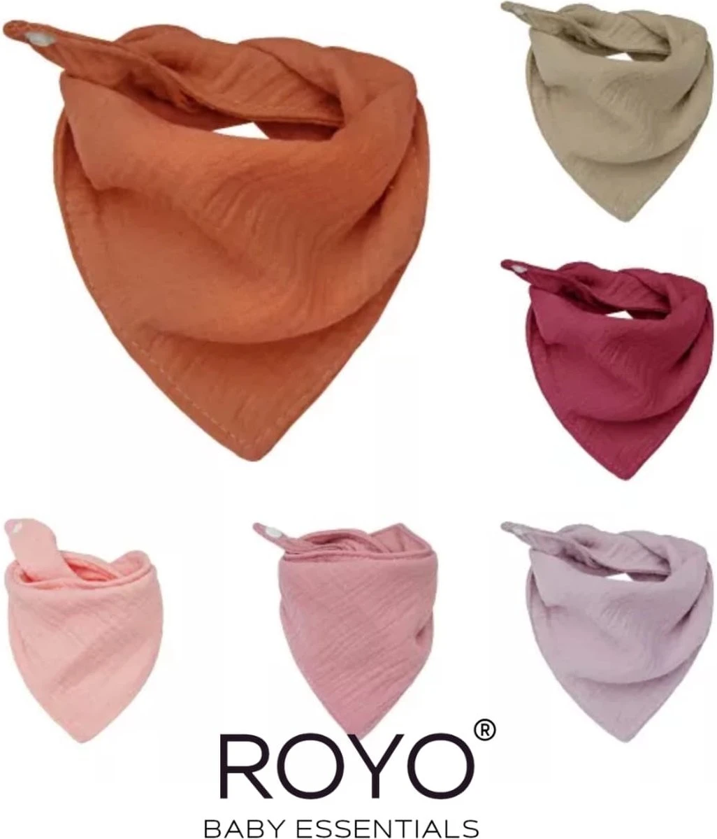 Set Van 6 Rouge Slabbetjes - 100% Organisch Katoen - Bandana Slab - Hydrofiel - Slabber - Kwijl Slabbetjes - Slabbertjes Baby - Kraamcadeau Meisje 3 Set Van 6 Rouge Slabbetjes - 100% Organisch Katoen - Bandana Slab - Hydrofiel - Slabber - Kwijl Slabbetjes - Slabbertjes Baby - Kraamcadeau Meisje