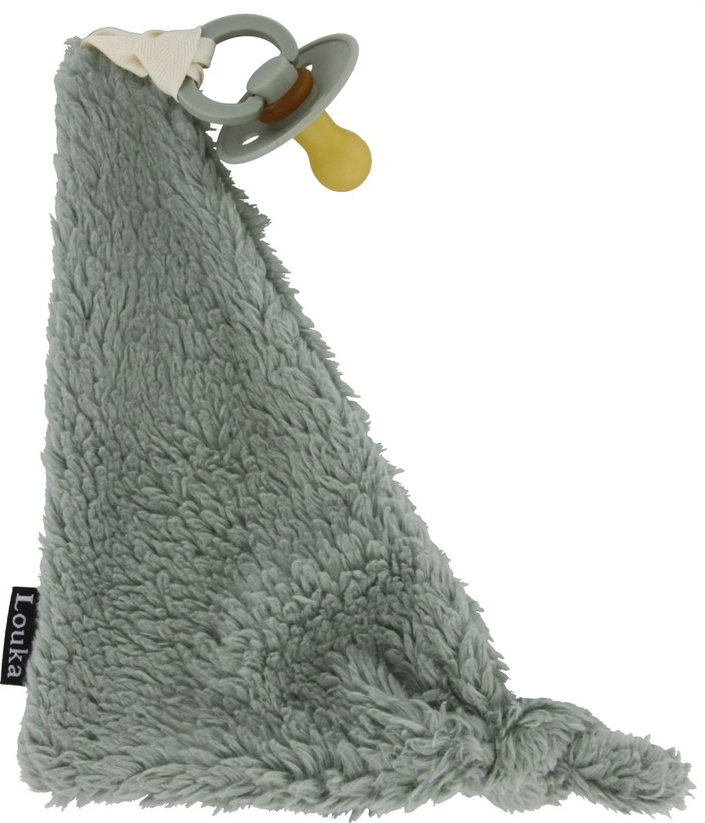 Louka Speendoekje Driehoek Teddy Groen - Teddy Katoen - Speenknuffel - Excl. Bibs Speen 3 Louka Speendoekje Driehoek Teddy Groen - Teddy Katoen - Speenknuffel - Excl. Bibs Speen