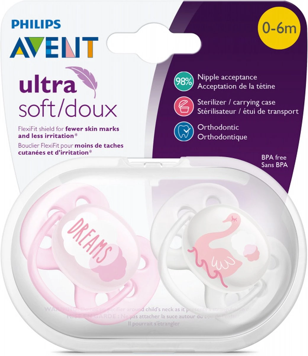 Philips Avent Ultra Soft SCF222/02 - Fopspeen - 0-6 Maanden - 2 Stuks 7 Philips Avent Ultra Soft SCF222/02 - Fopspeen - 0-6 Maanden - 2 Stuks - Afbeelding 5