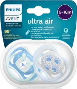 Philips Avent Ultra Air SCF085/03 - Fopspeen - 6-18 Maanden - 2 Stuks -BIBS Shop 1041x1200