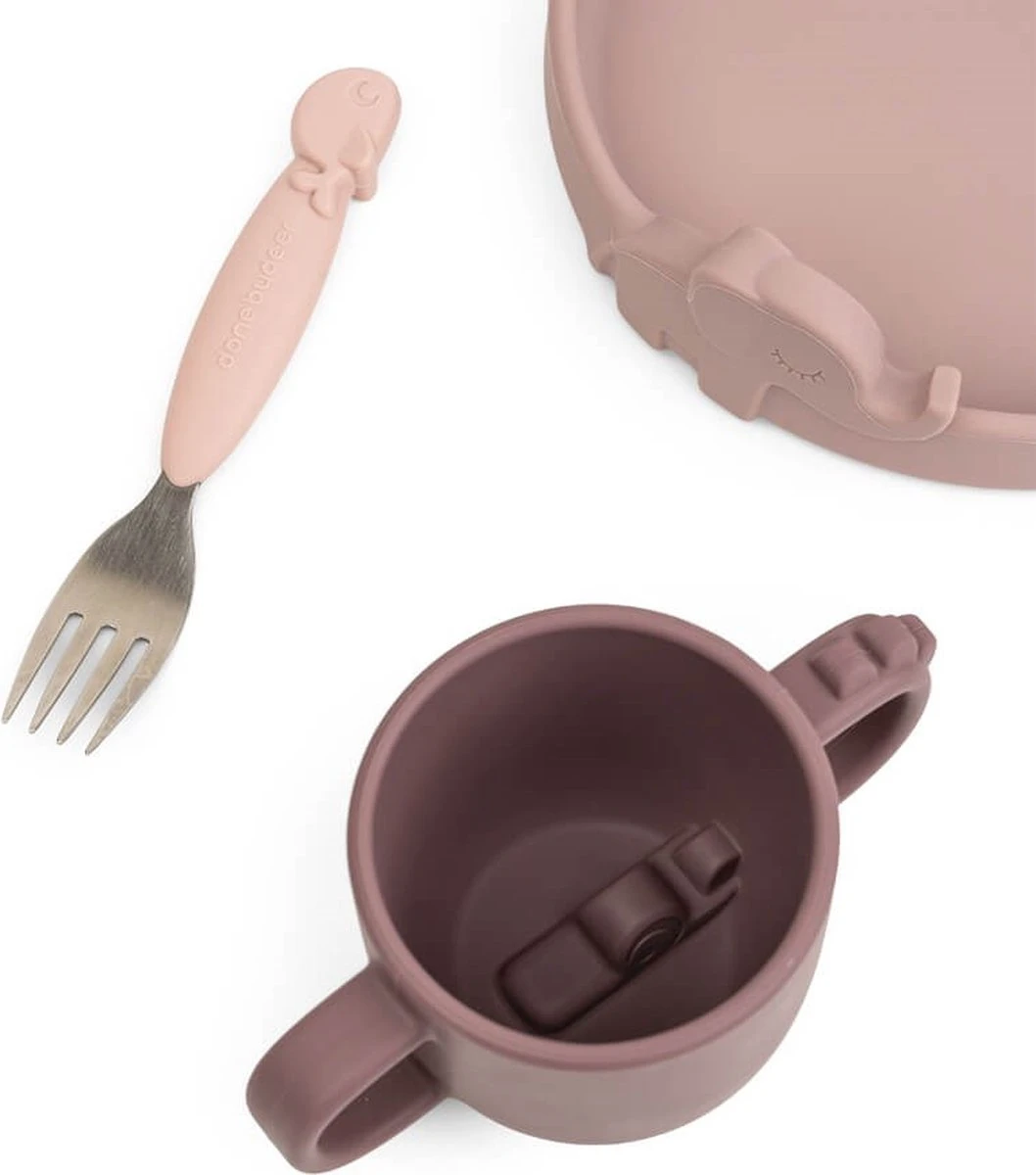 Done By Deer Peekaboo Dinerset Deer Friends Powder 4 Done By Deer Peekaboo Dinerset Deer Friends Powder - Afbeelding 2