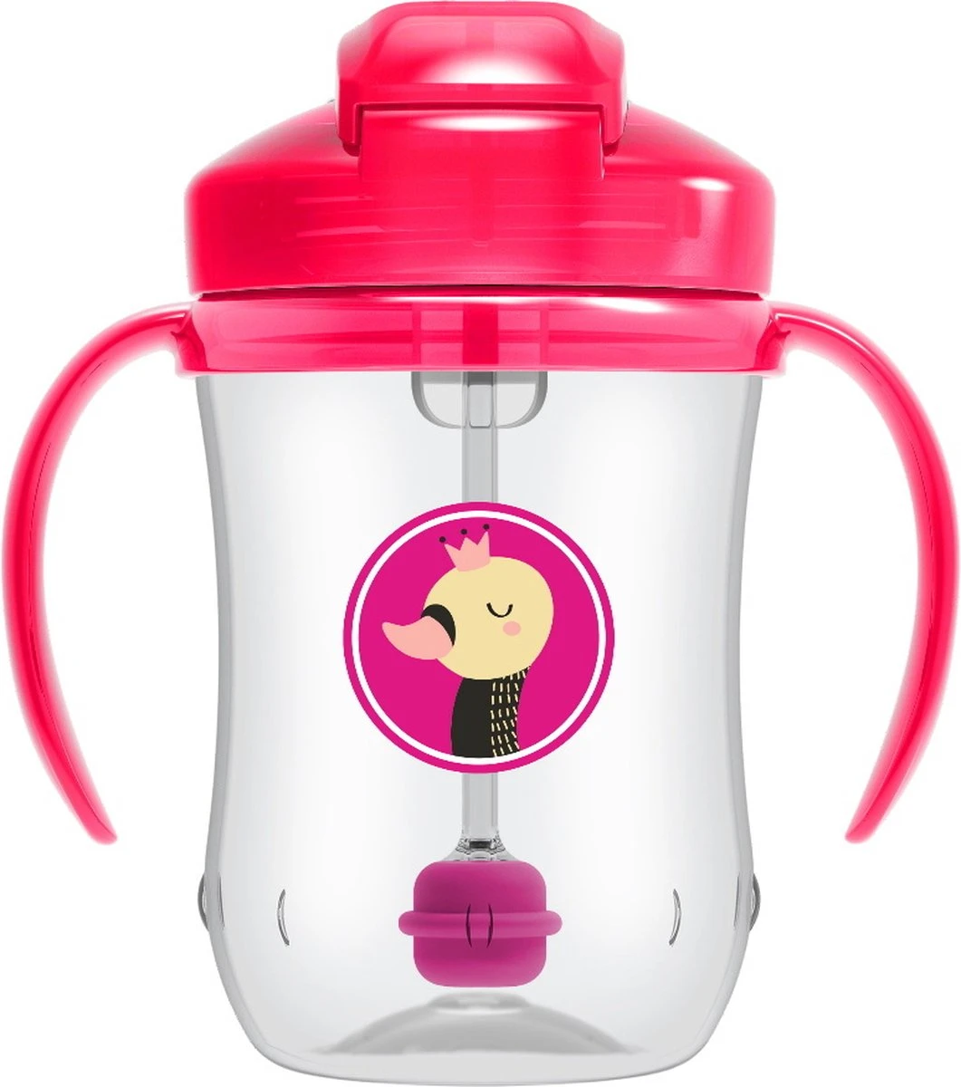 Dr. Brown's Eerste Rietjesbeker - 270 Ml - Roze 3 Dr. Brown's Eerste Rietjesbeker - 270 Ml - Roze