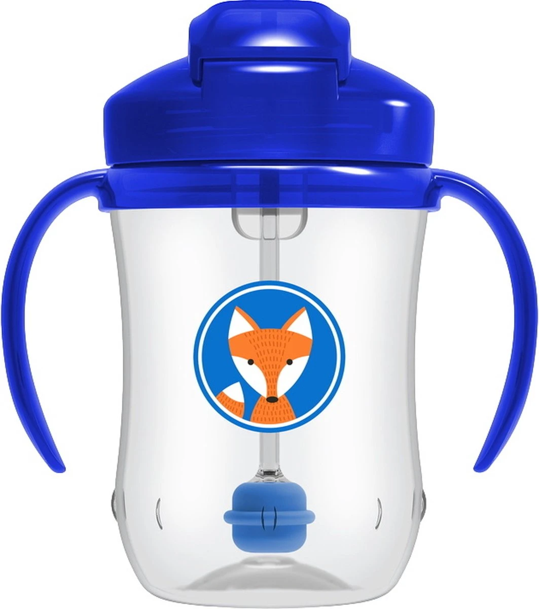 Dr. Brown's Dr Browns - Overgangsbeker Met Rietje En Handvaten - Blauw - 270ml 3 Dr. Brown's Dr Browns - Overgangsbeker Met Rietje En Handvaten - Blauw - 270ml