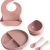 Kids Cultures | Kinderservies | Kinderbord En Kom Met Zuignap | Baby Servies | Oud Roze -BIBS Shop 1073x1200 2