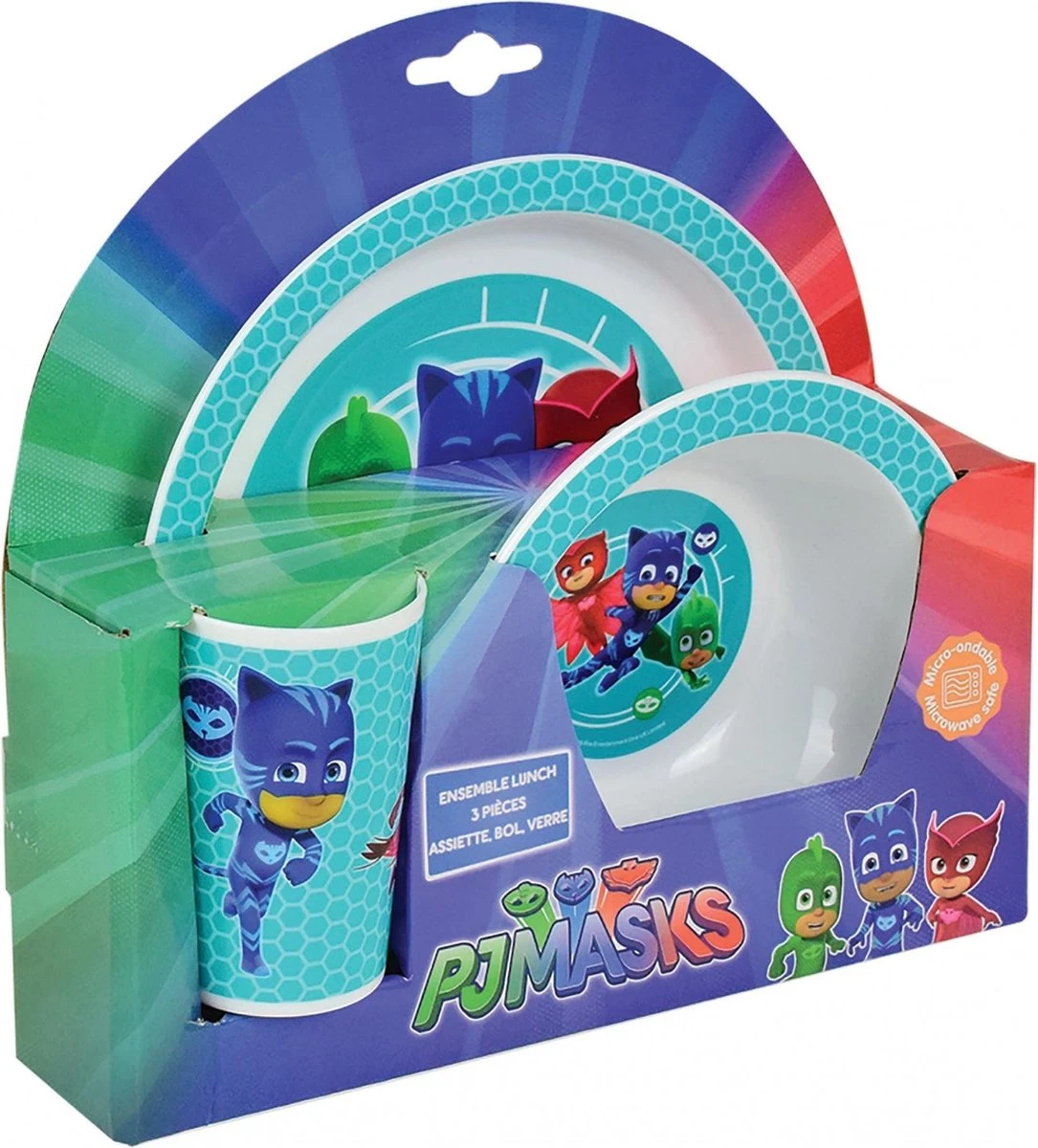 PJ Masks - Ontbijtsetje 3 Delig - Multi 3 PJ Masks - Ontbijtsetje 3 Delig - Multi