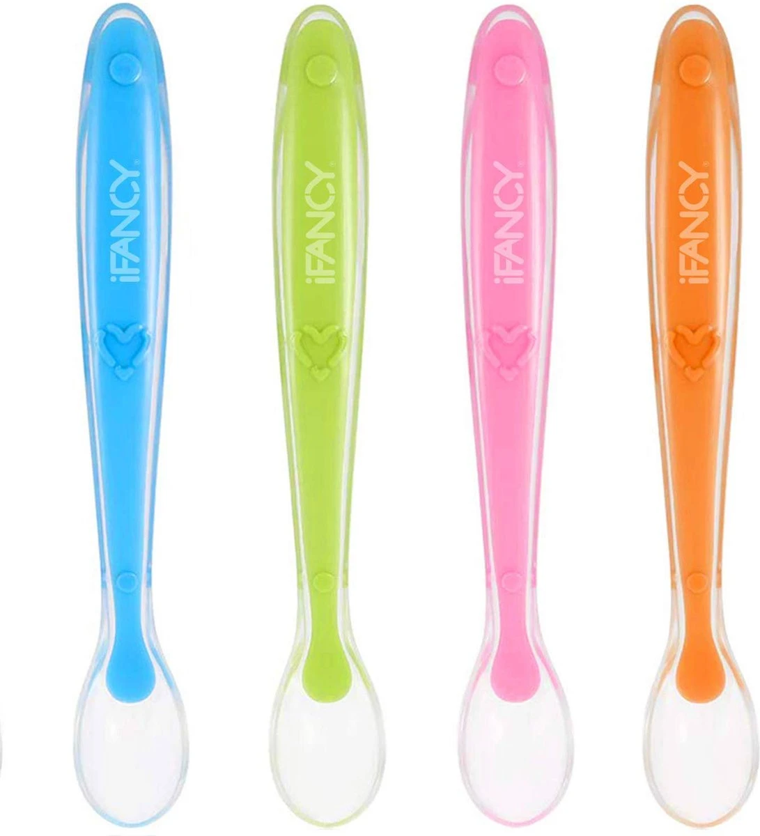 Silicone Babylepel Voor Baby & Peuter - Extra Zacht + BPA Vrij - Voedingslepel Flexibele Lepel Baby Bestek Zuigeling Voedingslepel (4 St.) 3 Silicone Babylepel Voor Baby & Peuter - Extra Zacht + BPA Vrij - Voedingslepel Flexibele Lepel Baby Bestek Zuigeling Voedingslepel (4 St.)