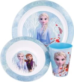 Disney Ontbijtset Frozen Ii Junior Ijsblauw 3-delig