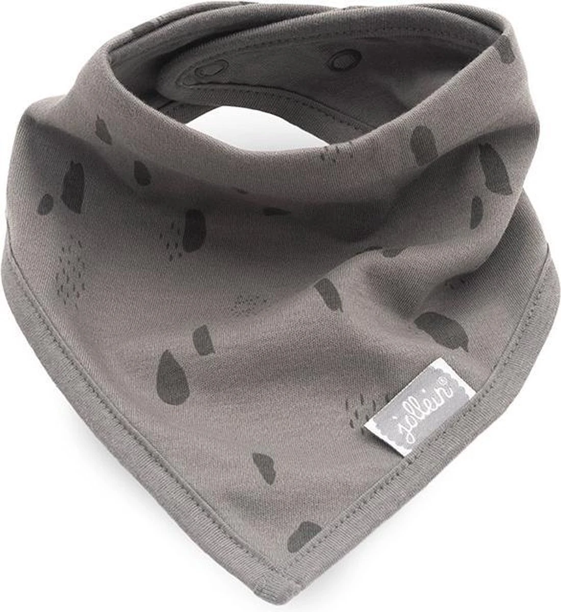 Jollein Slab Bandana Spot - Storm Grey/Caramel - 2 Stuks 4 Jollein Slab Bandana Spot - Storm Grey/Caramel - 2 Stuks - Afbeelding 2
