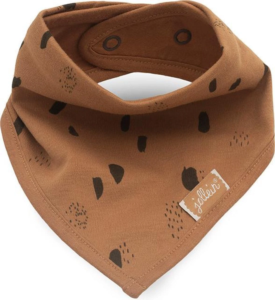 Jollein Slab Bandana Spot - Storm Grey/Caramel - 2 Stuks 5 Jollein Slab Bandana Spot - Storm Grey/Caramel - 2 Stuks - Afbeelding 3