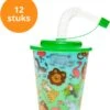 Uitdeelbekers - Uitdeelcadeau - 12 Stuks - Wilde Dieren - Drinkbeker - 3D Effect -BIBS Shop 1104x1200