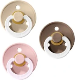 Bibs Fopspeen 3 Stuks Maat 6-18 Maanden | Glow In The Dark: Blush, Vanilla En Dark Oak | Maat 2