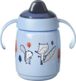 Tommee Tippee Superstar Sippee Drinkbeker - Met Zachte Tuit - Met Intellivalve - BACSHIELD Antibacteriële Technologie - Vanaf 6 Maanden -300 Ml - Blauw