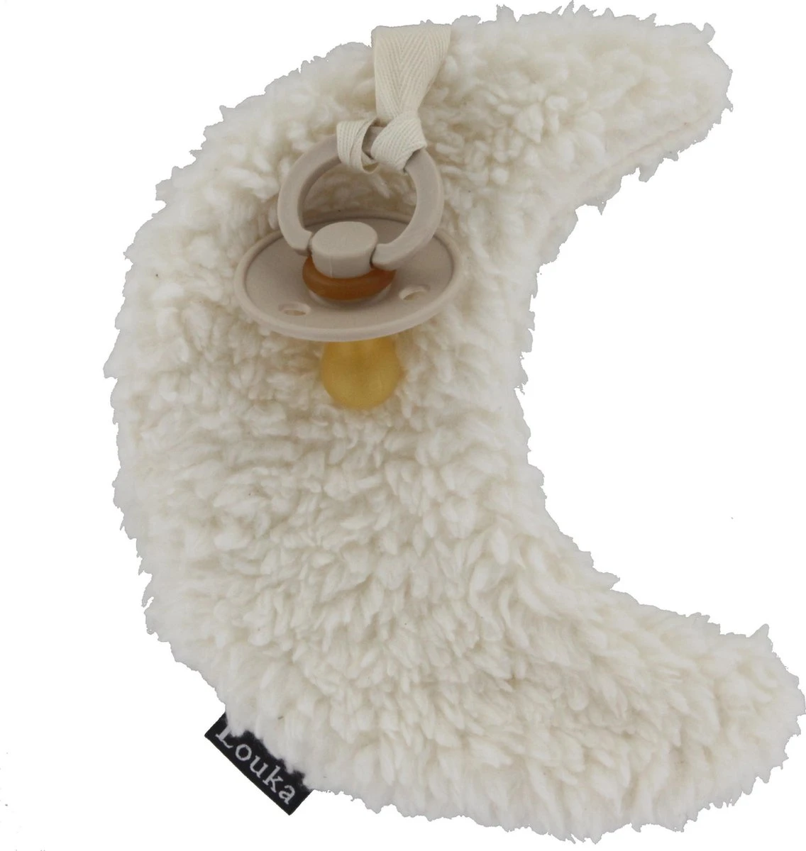 Louka Speendoekje Maan Crème - Teddy Katoen - Speenknuffel 3 Louka Speendoekje Maan Crème - Teddy Katoen - Speenknuffel