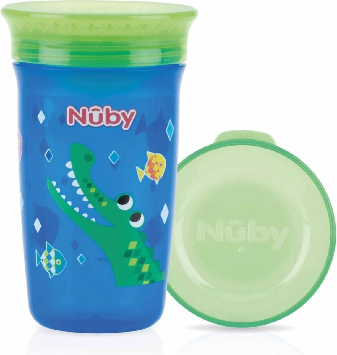 Nûby - Oefenbeker - 360° Wonder Cup - 300ml - Blauw - 6m+ 3 Nûby - Oefenbeker - 360° Wonder Cup - 300ml - Blauw - 6m+