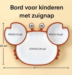 Kinderbord Met Vakjes En Een Zuignap - Roze - Siliconen Bord - Antislip - Kinderen - Kinderservies- Baby Servies - Baby Bordje -BIBS Shop 1152x1200 11