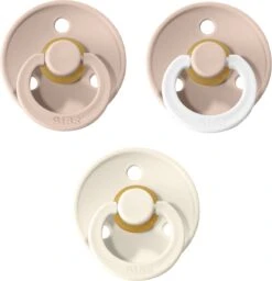 Bibs Fopspeen - Maat 3 18-24 Maanden - 3 Stuks - Blush - Ivory - Blush Glow In The Dark*