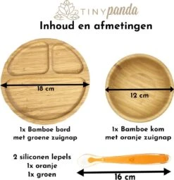 Tiny Panda - Kinderservies Bamboe - Kinder Eetset - Baby Kom - Baby Bordje - Baby Lepeltjes - Kinderbord - Baby Servies -BIBS Shop 1161x1200 5