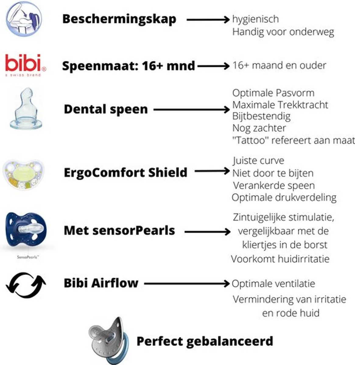 Bibi Happiness Favourites + Glow In The Dark Fopspeen 16 Maanden 8 Pack 9 Bibi Happiness Favourites + Glow In The Dark Fopspeen 16 Maanden 8 Pack - Afbeelding 7