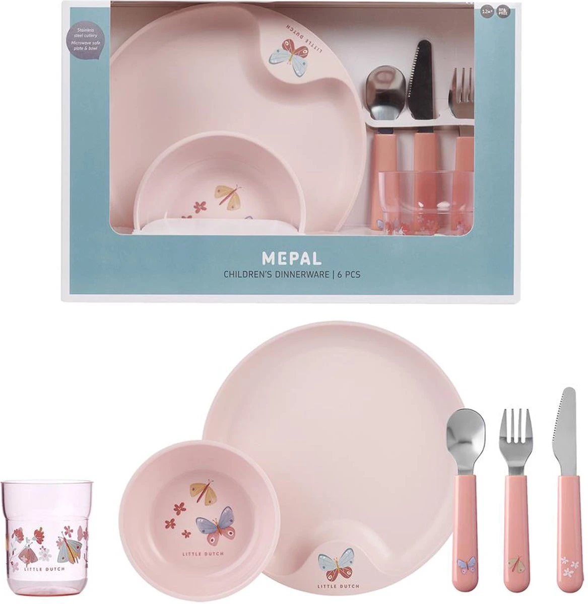 Merkloos Mepal - Little Dutch - Flowers - Servies - Kinderservies - Kraamcadeautje 4 Merkloos Mepal - Little Dutch - Flowers - Servies - Kinderservies - Kraamcadeautje - Afbeelding 2