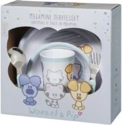 Bambolino Toys - Woezel & Pip Eetset - 5-delig - Kraamcadeau - Baby - Kinderservies