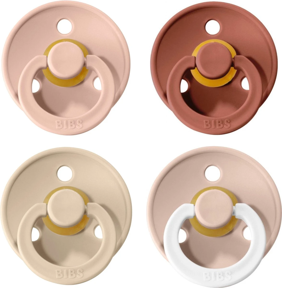 Bibs Fopspeen 18+ Maanden|Set 4 Stuks|Baby Pink, Peach Sunset , Blush, Ivory|Maat 3|T3 3 Bibs Fopspeen 18+ Maanden|Set 4 Stuks|Baby Pink, Peach Sunset , Blush, Ivory|Maat 3|T3