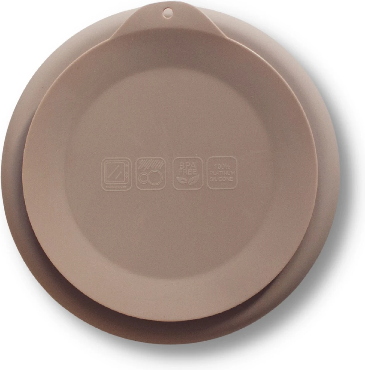 Kids Cultures | Baby Bord Met Zuignap Incl. Lepel | Kinderbord | Baby Bord | Kinderservies | Duo Taupe En Blauw 5 Kids Cultures | Baby Bord Met Zuignap Incl. Lepel | Kinderbord | Baby Bord | Kinderservies | Duo Taupe En Blauw - Afbeelding 3