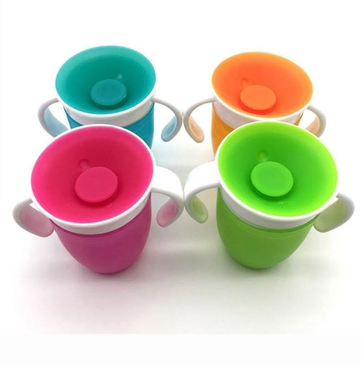 Oefenbeker - Peuter - 360° Drinkbeker - Antispil - Drinkbeker - Met Handvaten - GROEN 5 Oefenbeker - Peuter - 360° Drinkbeker - Antispil - Drinkbeker - Met Handvaten - GROEN - Afbeelding 3