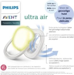 Philips Avent SCF376/12 Fopspeen - Oplichtende Ultra Air 35 Philips Avent SCF376/12 Fopspeen - Oplichtende Ultra Air -BIBS Shop 1187x1200 5