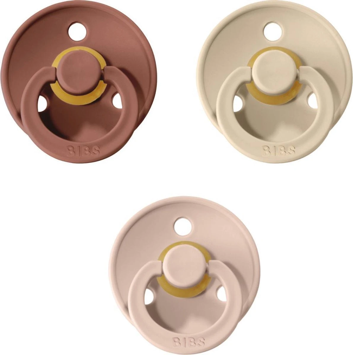 Bibs Fopspeen T3 Maat 18+ Maanden - Blush - Vanilla - Woodchuck 3 Bibs Fopspeen T3 Maat 18+ Maanden - Blush - Vanilla - Woodchuck