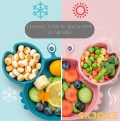 SKJØNE - Babyservies - Kinderservies - Krab - Roze - Siliconen Met Zuignap - BPA Free - Babybord - Kinderbord - Babybestek - Kinderbestek -BIBS Shop 1193x1200 5