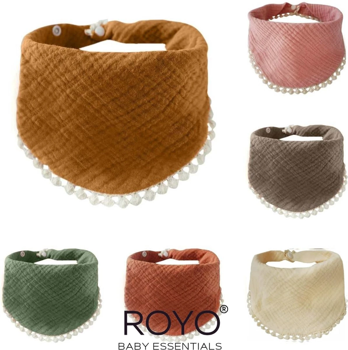 Set Van 6 Aardetinten Slabbetjes - 100% Organisch Katoen - Bandana Slab - Hydrofiel - Slabber - Kwijl Slabbetjes - Slabbertjes Baby - Kraamcadeau Meisje 3 Set Van 6 Aardetinten Slabbetjes - 100% Organisch Katoen - Bandana Slab - Hydrofiel - Slabber - Kwijl Slabbetjes - Slabbertjes Baby - Kraamcadeau Meisje