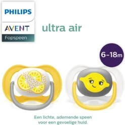 Philips Avent Ultra Air Lemon SCF080/18 - Fopspeen - 6-18 Maanden - 2 Stuks -BIBS Shop 1195x1200 5