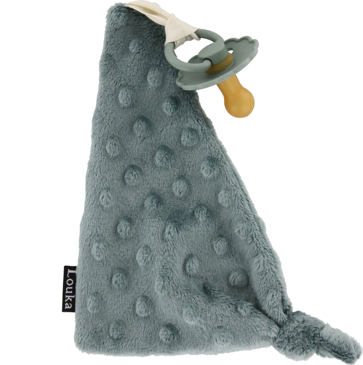 Louka Speendoekje Driehoek Minky Groen-meisje-jongen-minky-speenknuffel-excl.speen 3 Louka Speendoekje Driehoek Minky Groen-meisje-jongen-minky-speenknuffel-excl.speen