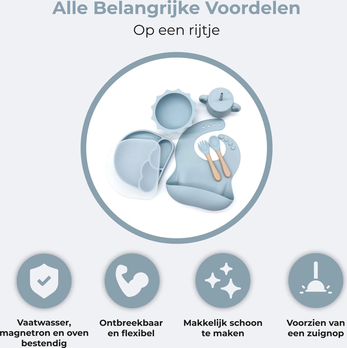 Miravo - Kinderservies Set - Baby Servies - Ontbijtset - Siliconen - Onbreekbaar Met Zuignap - Baby En Peuter - Cadeau 6 Miravo - Kinderservies Set - Baby Servies - Ontbijtset - Siliconen - Onbreekbaar Met Zuignap - Baby En Peuter - Cadeau - Afbeelding 4