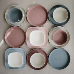 Mushie - Kinderservies Set 2 Borden Rond - Borden - Vanilla -BIBS Shop 1198x1200 23