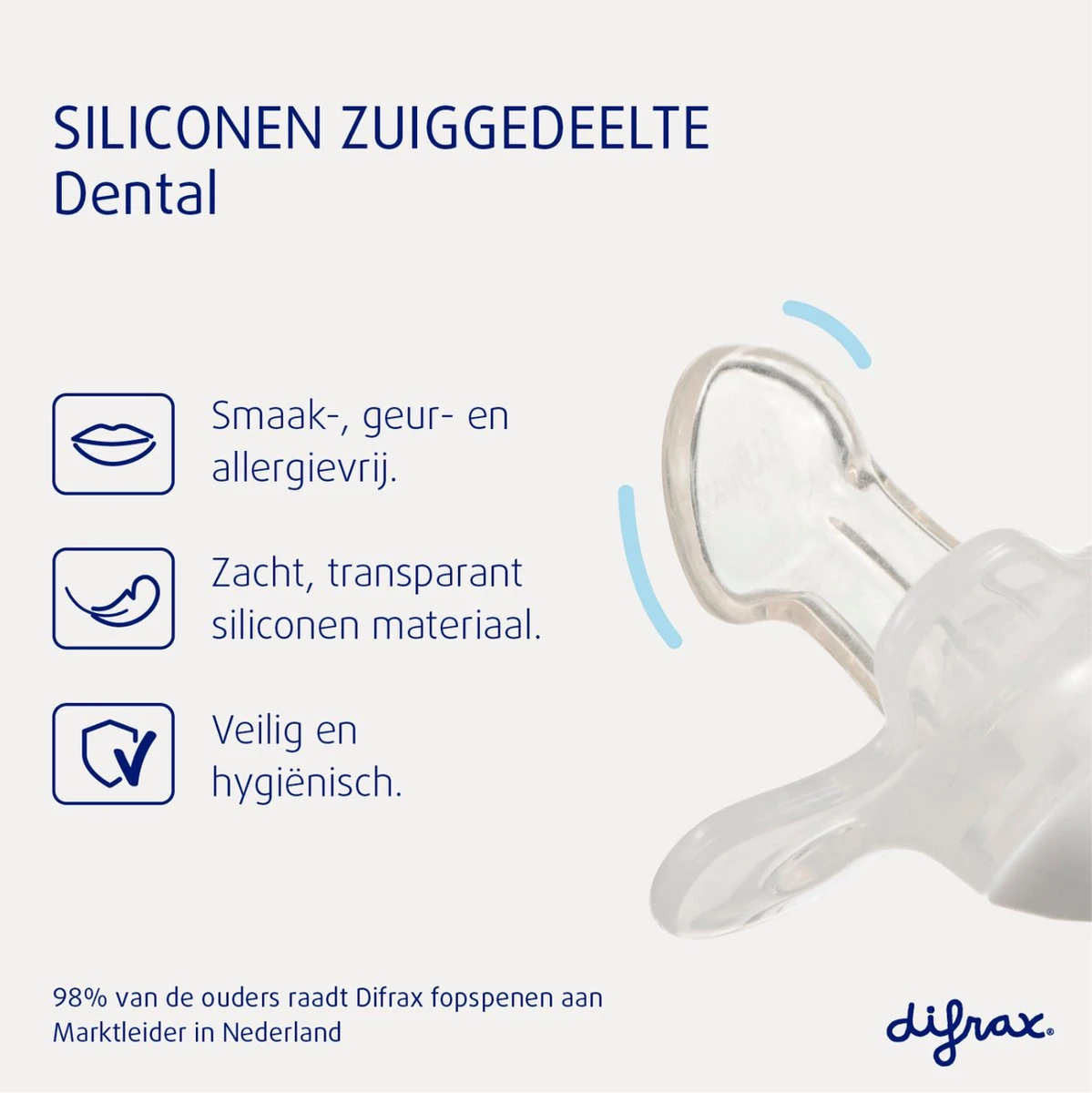 Difrax Fopspeen 0-6 Maanden Dental - Lichtblauw/Ice - Orthodontische Speen - 2 Stuks 4 Difrax Fopspeen 0-6 Maanden Dental - Lichtblauw/Ice - Orthodontische Speen - 2 Stuks - Afbeelding 2