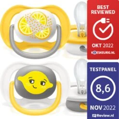 Philips Avent Ultra Air Lemon SCF080/18 - Fopspeen - 6-18 Maanden - 2 Stuks -BIBS Shop 1199x1200 19