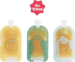 Badabulle 15 Stuks Herbruikbare Knijpzakjes B004500 -BIBS Shop 1200x1001 2