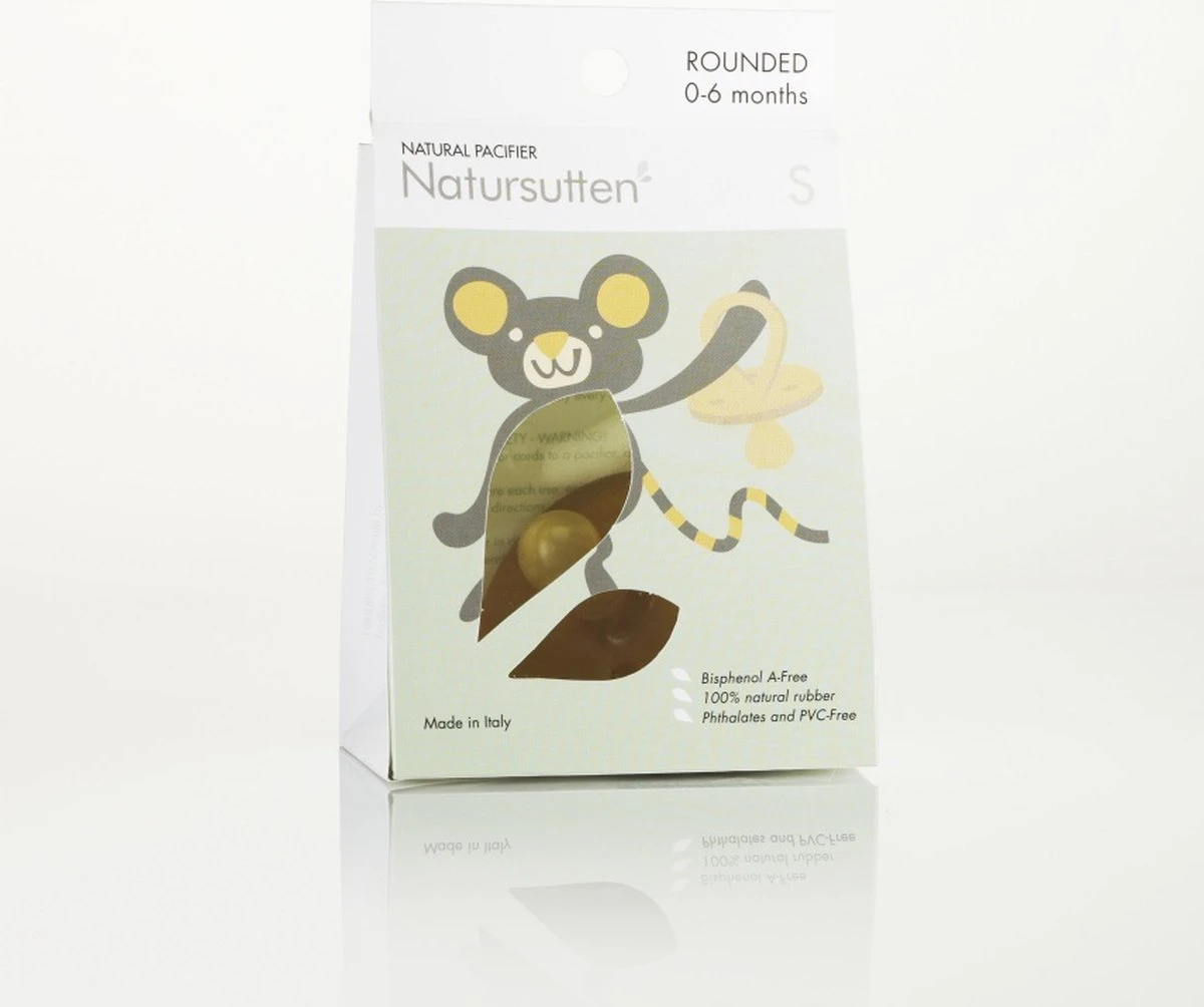 Natursutten Rubberen Fopspeen - 0-6 Maanden - Rond Schild - Kers Tuit 9 Natursutten Rubberen Fopspeen - 0-6 Maanden - Rond Schild - Kers Tuit - Afbeelding 7