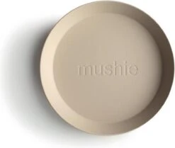 Mushie - Kinderservies Set 2 Borden Rond - Borden - Vanilla -BIBS Shop 1200x1014