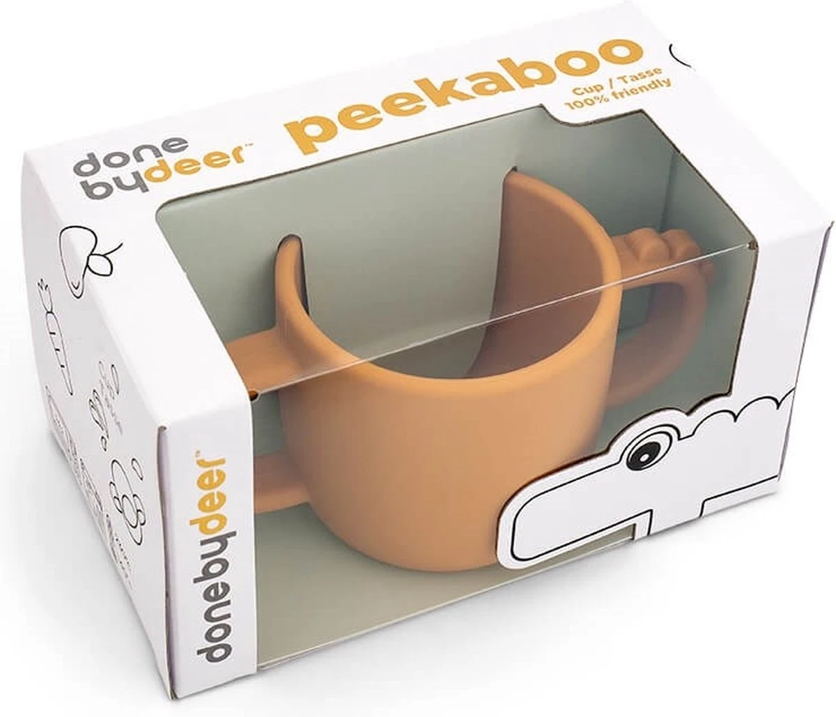 Done By Deer Peekaboo Croco Beker Mustard 6 Done By Deer Peekaboo Croco Beker Mustard - Afbeelding 4