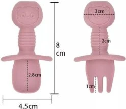 4 Setjes - Baby Bestek - Vork En Lepel - Kinderbestekset - Groen Blauw -BIBS Shop 1200x1040