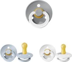 Bibs Maat 2 - Babyblue - Cloud Glow In The Dark - Wit