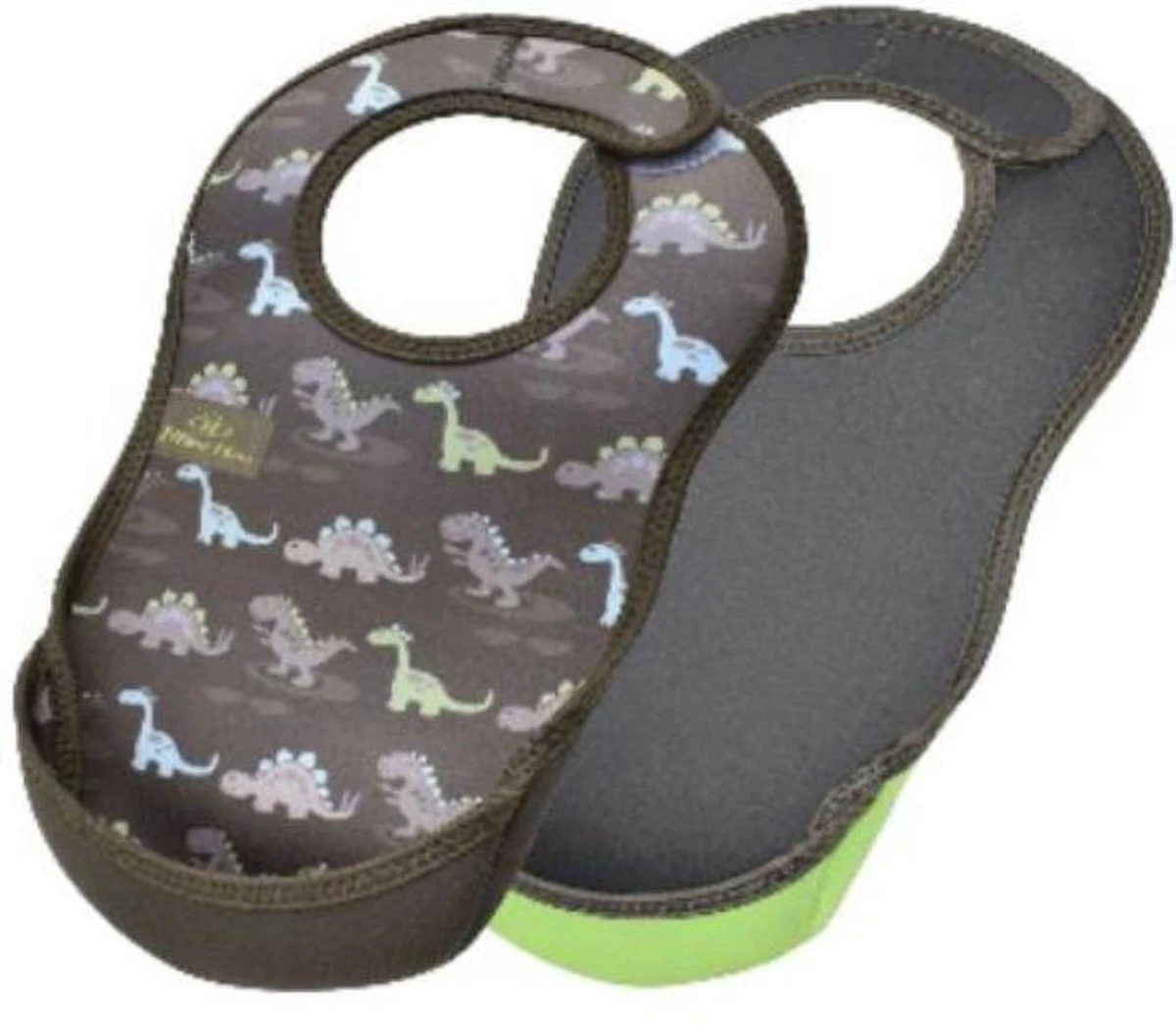 Bibetta Slabbetje - Dinosaurus - Grijs - 2-pack 3 Bibetta Slabbetje - Dinosaurus - Grijs - 2-pack