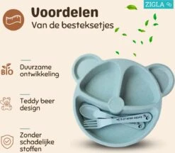 Zigla - Kinderbestek – Baby Bestek – Baby Servies – Kinderbord Met Vakjes – Oefenbestek – Bord/Vork/Lepel – Crème/Blauw – Set Van 2 13 Zigla - Kinderbestek – Baby Bestek – Baby Servies – Kinderbord Met Vakjes – Oefenbestek – Bord/Vork/Lepel – Crème/Blauw – Set Van 2 -BIBS Shop 1200x1047