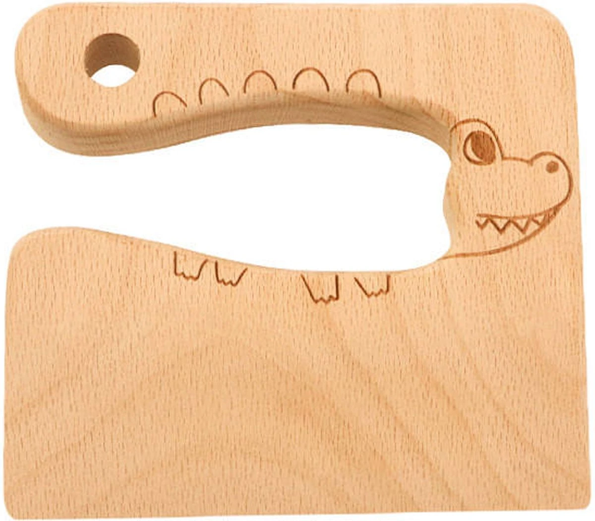 Merkloos Montessori Houten Kindermes Krokodil Editie - Kinder Koksmes - Peuter Kok 3 Merkloos Montessori Houten Kindermes Krokodil Editie - Kinder Koksmes - Peuter Kok