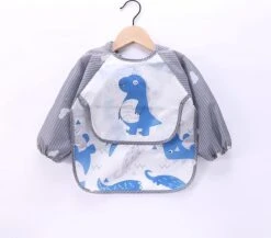 Slabbetjes Lange Mouwen Met Opvangbak (1-3 Jaar) - Dinosaurus Beer - Mag In Vaatwasser/ Wasmachine -BIBS Shop 1200x1056 3